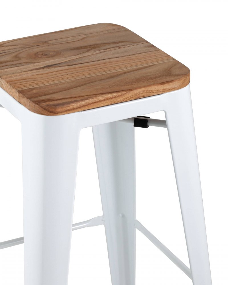 Стул барный TOLIX WOOD белый глянцевый фото 3