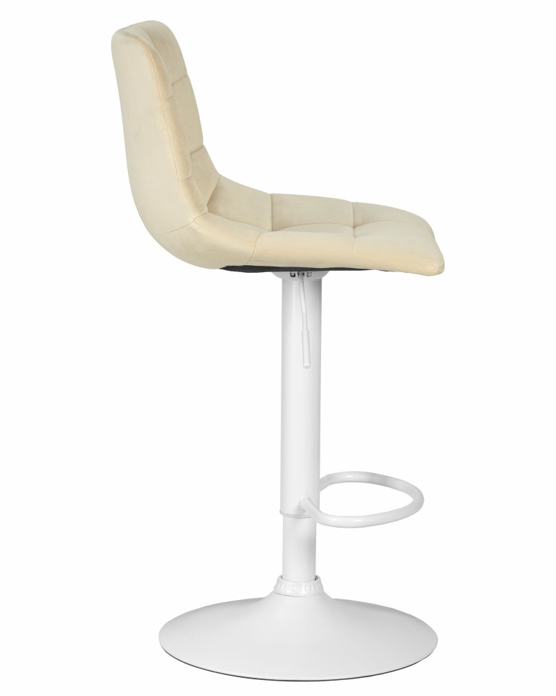 Стул барный DOBRIN TAILOR WHITE (бежевый велюр (MJ9-10)) фото 3