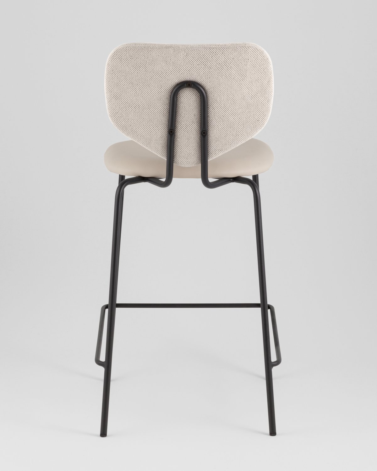 Стул полубарный Masey бежевый с бежевой экокожей фото 12