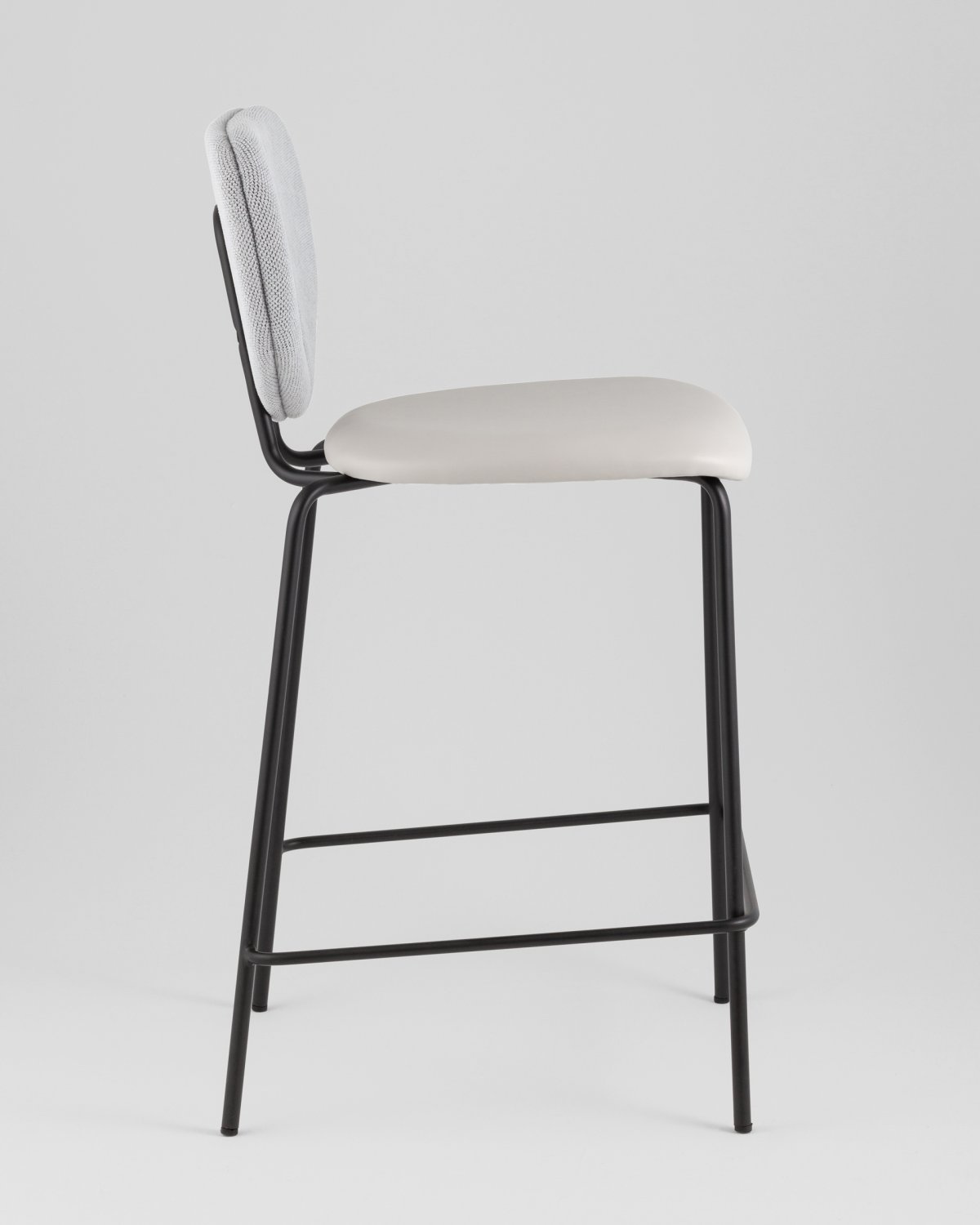 Стул полубарный Masey серый с серой экокожей фото 4