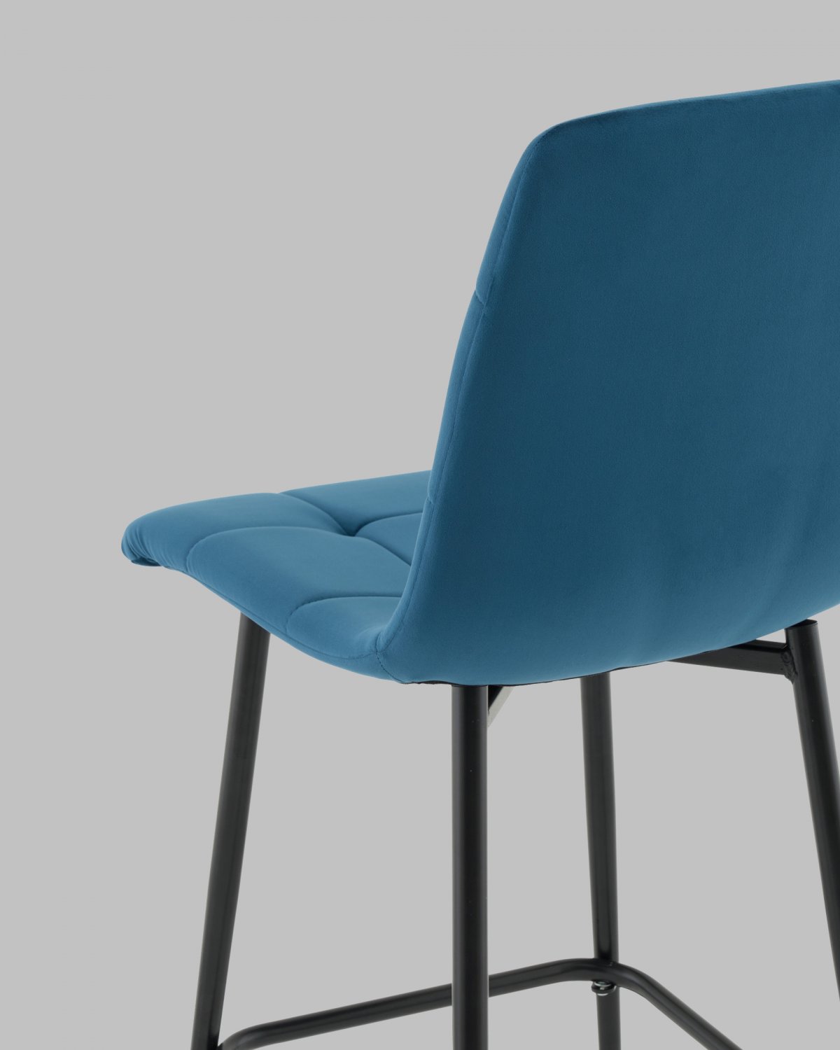 Стул полубарный Одди велюр синий фото 7