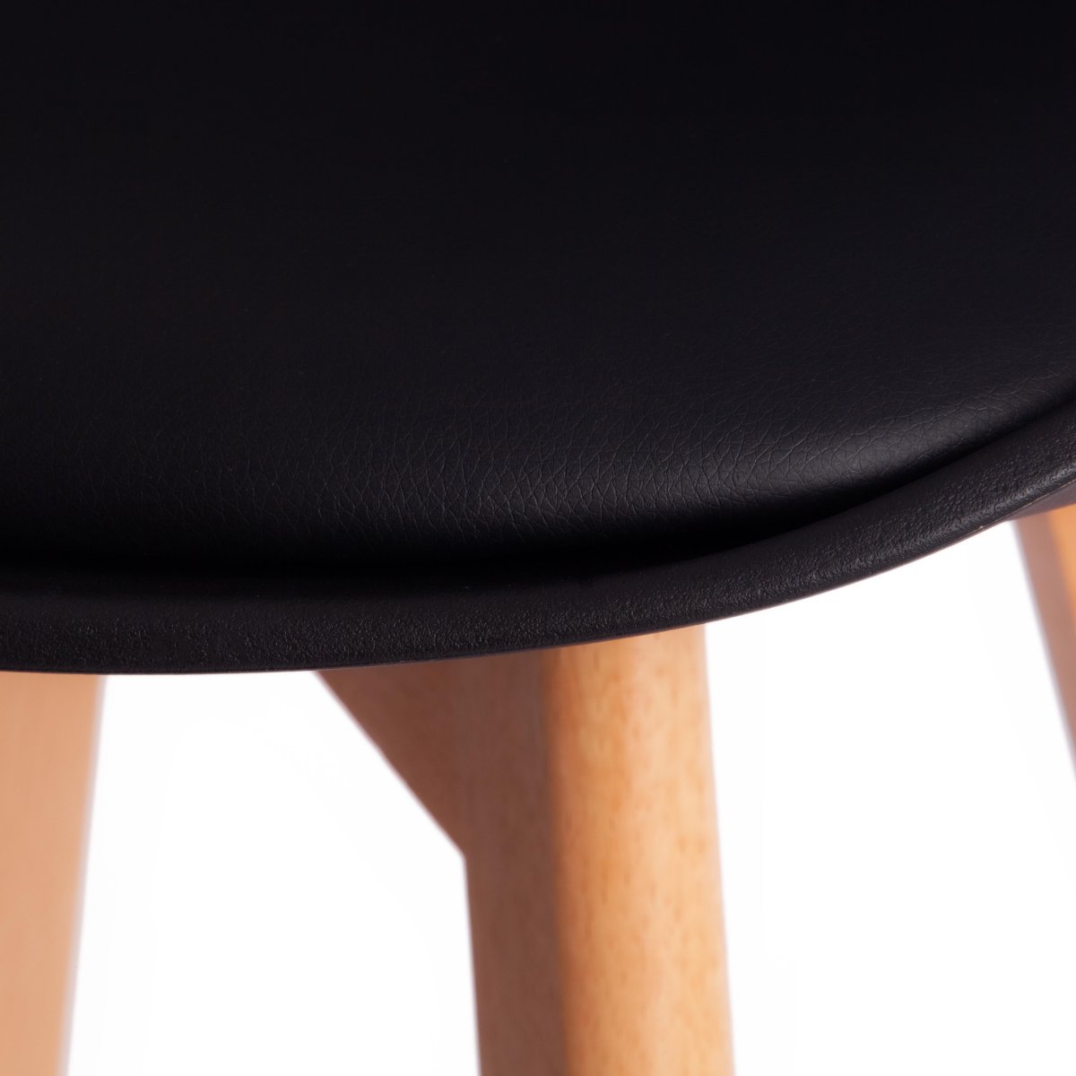 Стул барный TULIP BAR (mod. C1014H-1) пластик/дерево, 42 х 47,5 х 104 см, Black (Черный) 3010/ натуральный (Комплект из 4 шт.) фото 7
