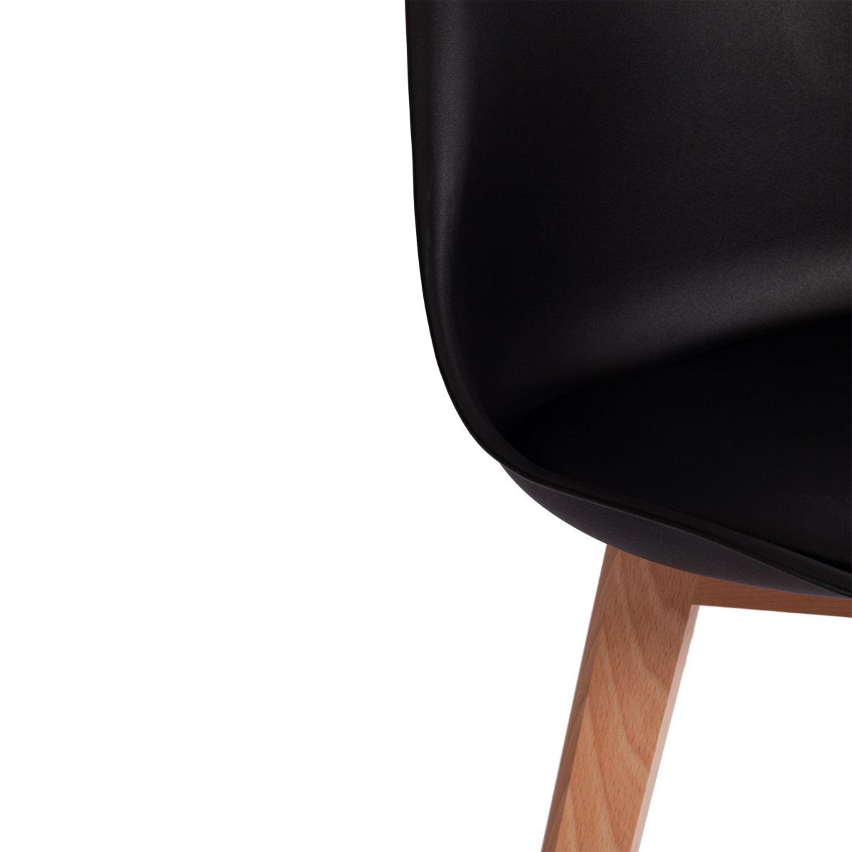 Стул барный TULIP BAR (mod. C1014H-1) пластик/дерево, 42 х 47,5 х 104 см, Black (Черный) 3010/ натуральный (Комплект из 4 шт.) фото 8