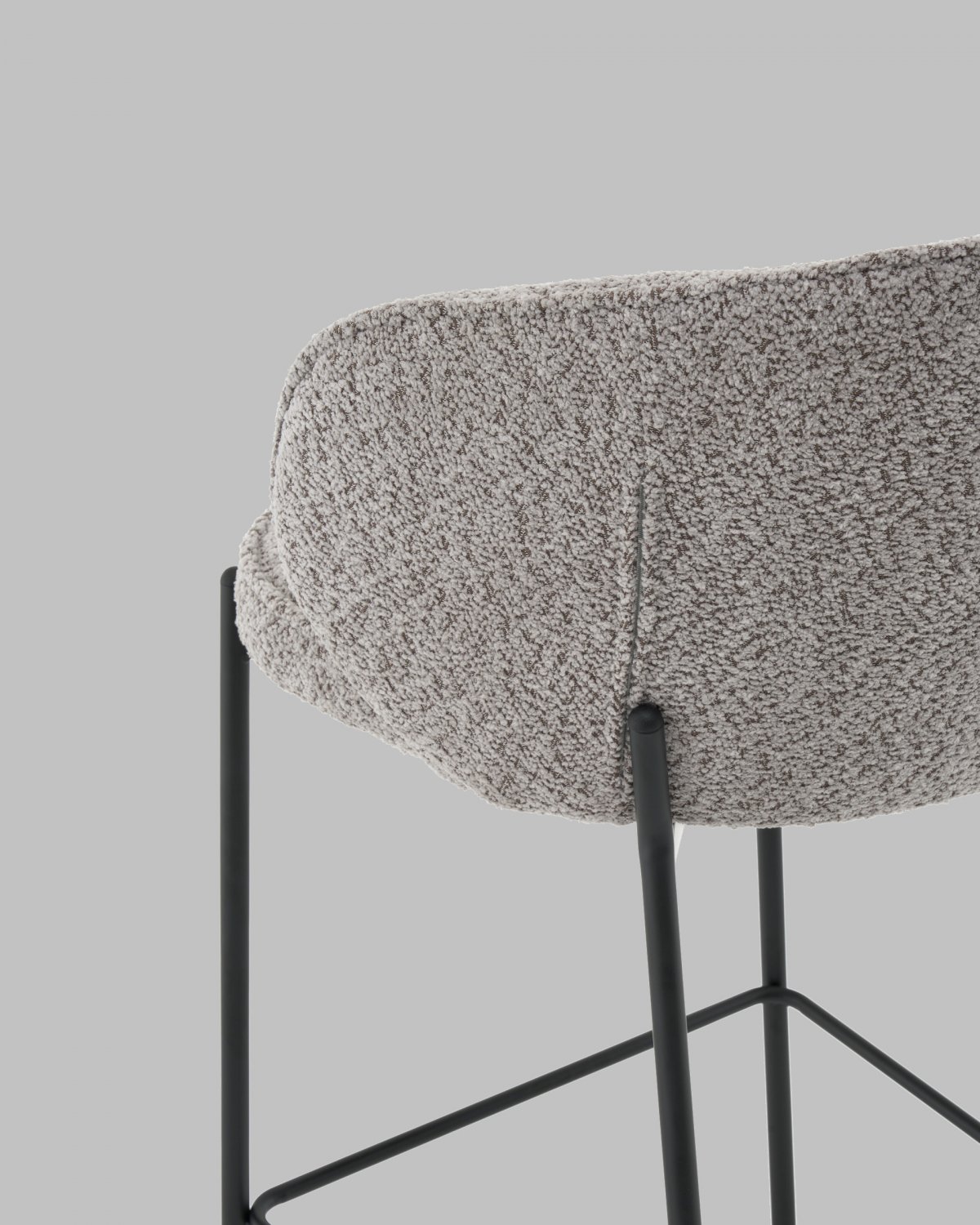 Стул полубарный Тисдейл букле серый фото 7