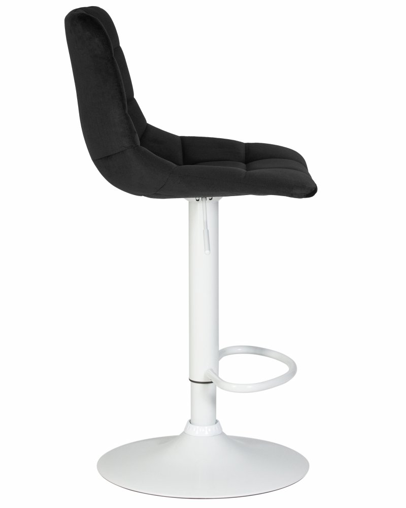 Стул барный DOBRIN TAILOR WHITE черный велюр MJ9-101 фото 3