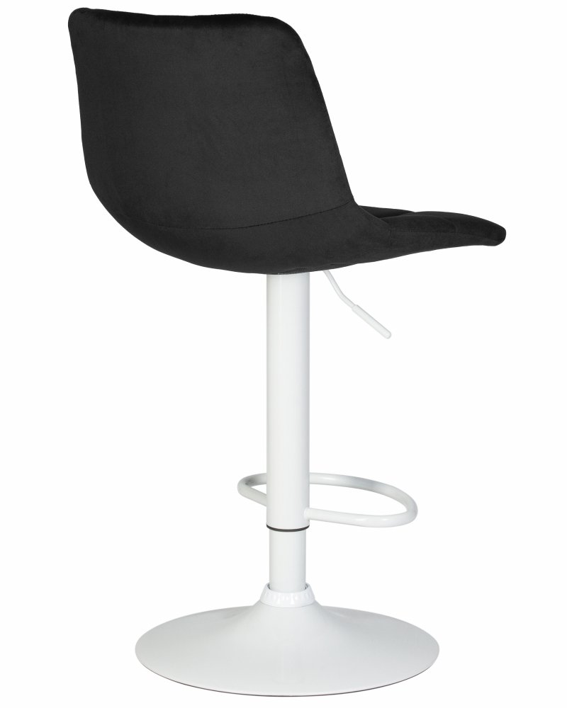 Стул барный DOBRIN TAILOR WHITE черный велюр MJ9-101 фото 4