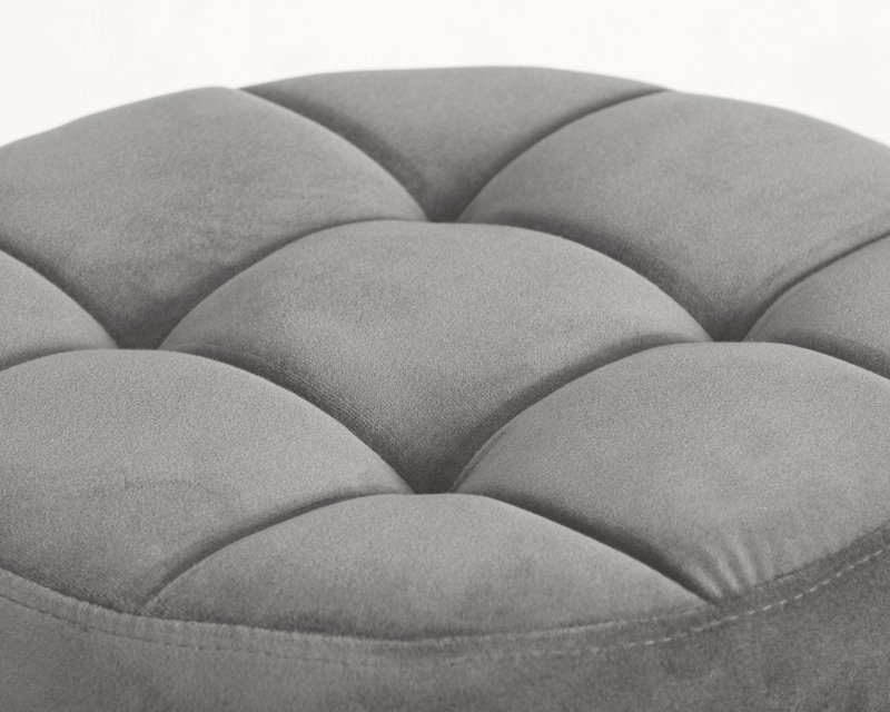 Табурет барный DOBRIN BRUNO BLACK серый велюр MJ9-75 5008_BlackBase-LM фото 2