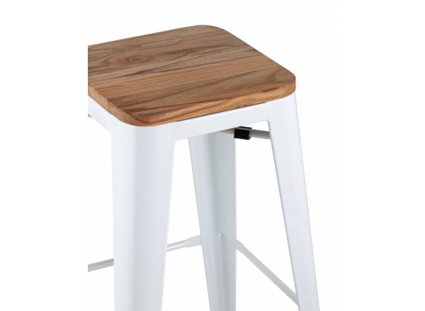 Стул барный TOLIX WOOD белый глянцевый