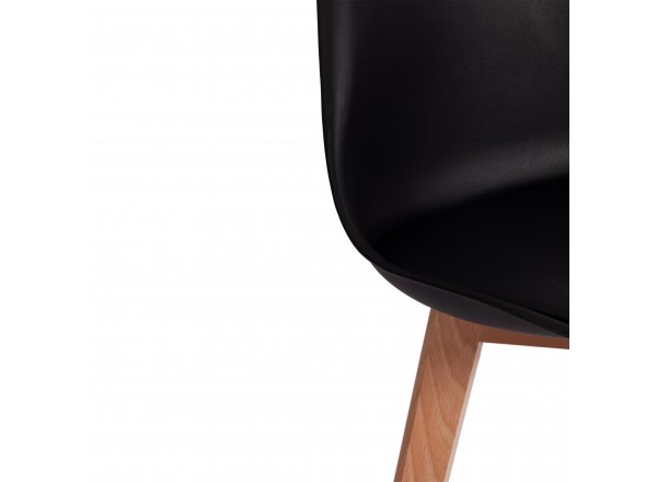 Стул барный TULIP BAR (mod. C1014H-1) пластик/дерево, 42 х 47,5 х 104 см, Black (Черный) 3010/ натуральный (Комплект из 4 шт.) фото 8