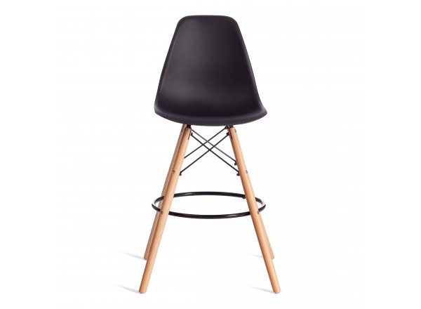 Стул барный Синди Бар Чаир/Cindy Bar Chair (мод.80-1) дерево бук/металл/пластик, 50х51х109см, черный 3010/ натуральный фото 5
