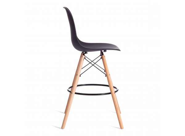 Стул барный Синди Бар Чаир/Cindy Bar Chair (мод.80-1) дерево бук/металл/пластик, 50х51х109см, черный 3010/ натуральный