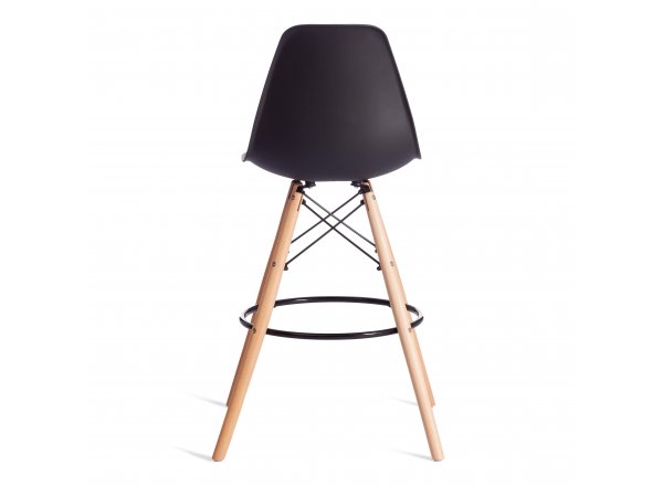 Стул барный Синди Бар Чаир/Cindy Bar Chair (мод.80-1) дерево бук/металл/пластик, 50х51х109см, черный 3010/ натуральный