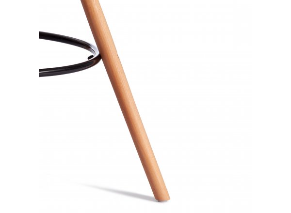 Стул барный Синди Бар Чаир/Cindy Bar Chair (мод.80-1) дерево бук/металл/пластик, 50х51х109см, черный 3010/ натуральный фото 18