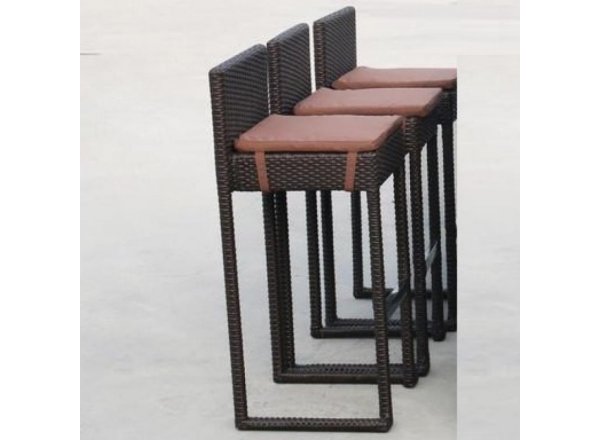 Плетеный барный стул Y390A-W63 Brown